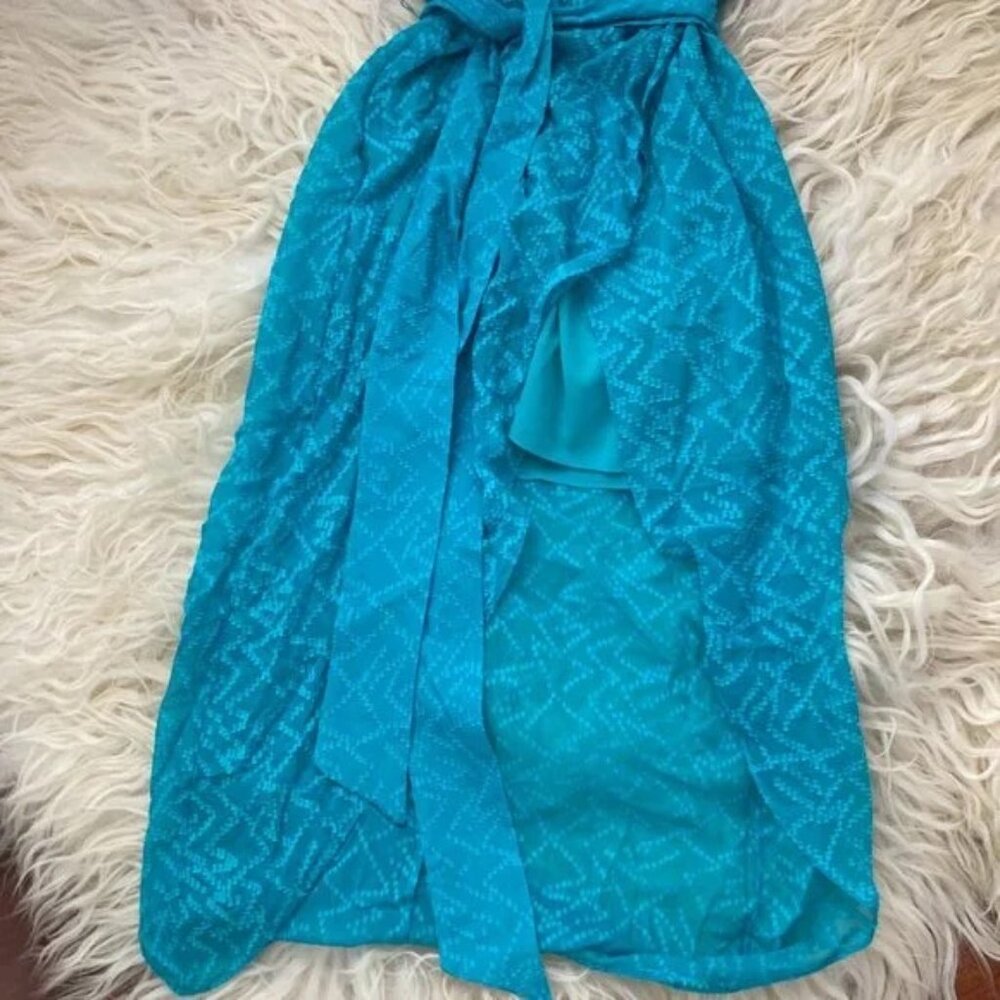 ALICE AND OLIVIA Darva Wrap-effect Swiss-dot Silk And Cotton-blend Midi Dress - Picture 7 of 14